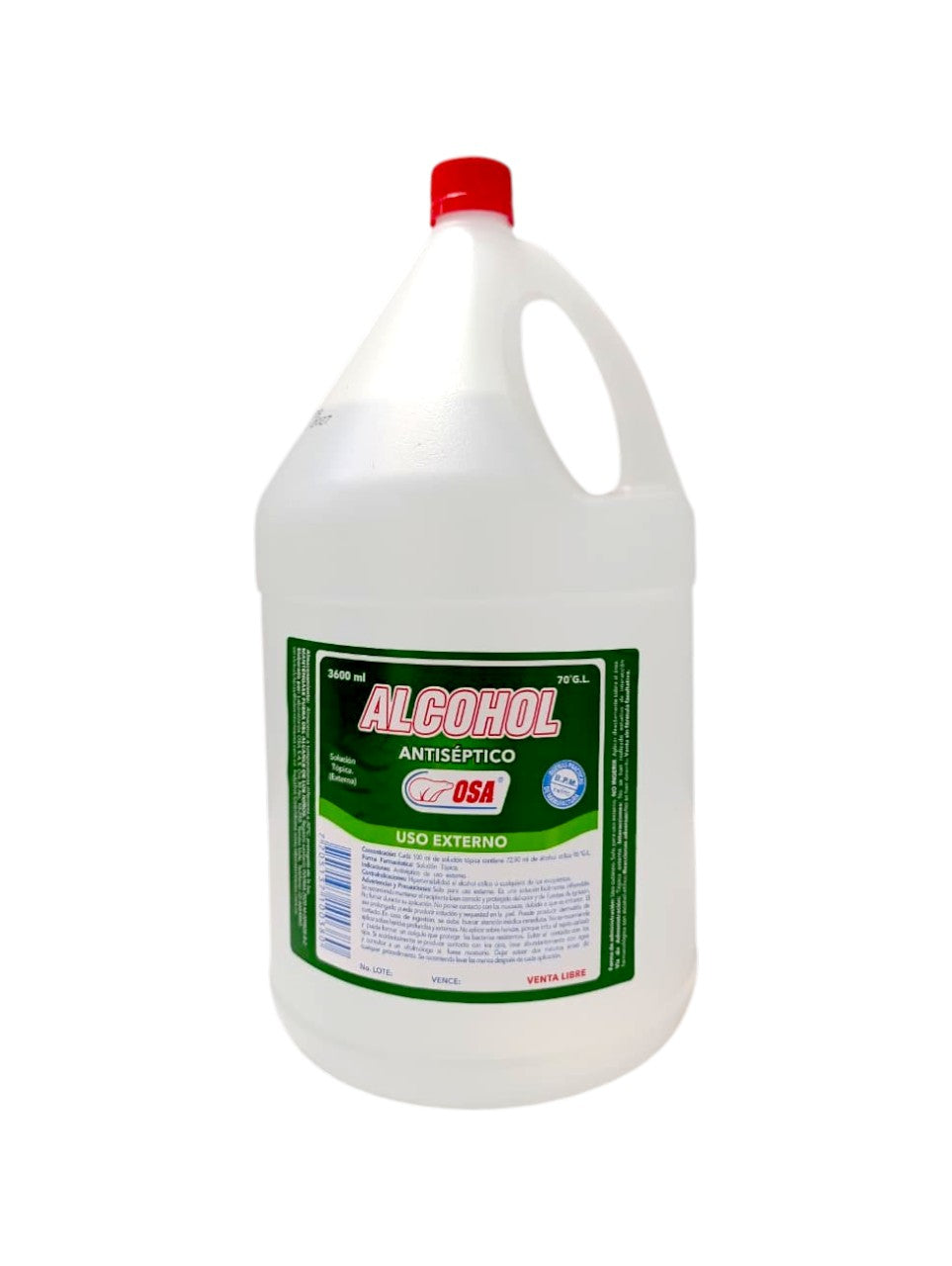 Alcohol antiséptico al 70%
